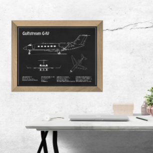 Gulfstream G-IV - Airplane Blueprint Plans PD Photo Print