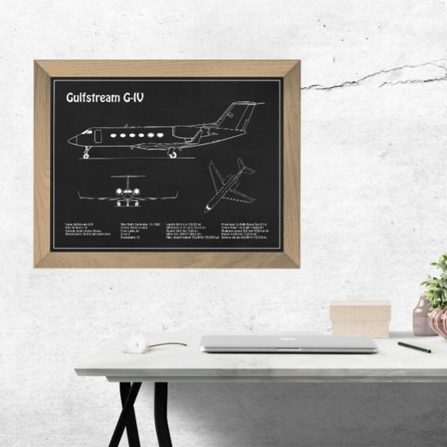 Gulfstream G-IV - Airplane Blueprint Plans PD Photo Print (Creator Uploaded)