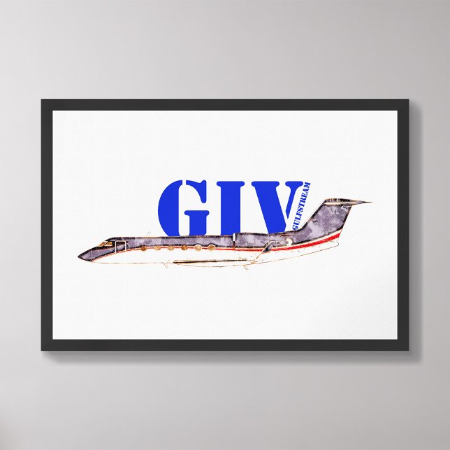 Gulfstream GIV Private Jet with Bold Typography Photo Print (Creator Uploaded)