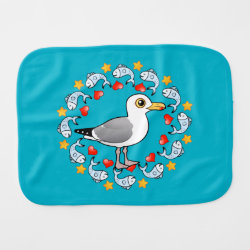 Herring Gull Circle of Love Burp Cloth