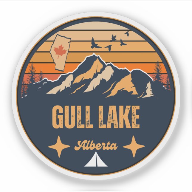 Gull Lake, Alberta Sticker (Front)