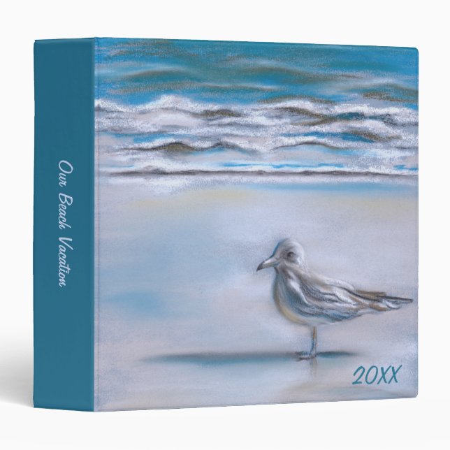 Gull on the Shore 3 Ring Binder (Front/Spine)
