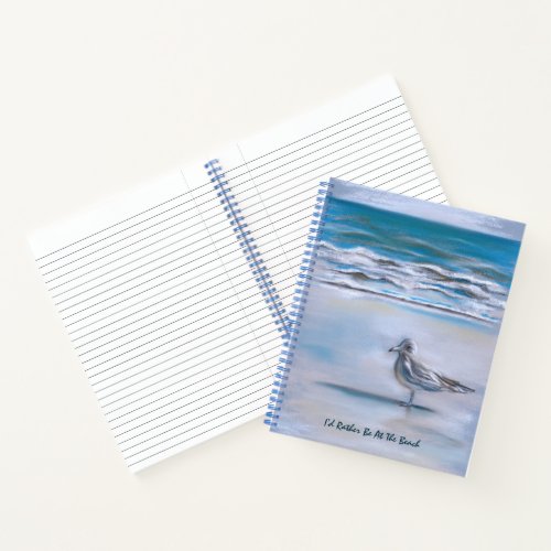 Gull on the Shore at the Beach Notebook