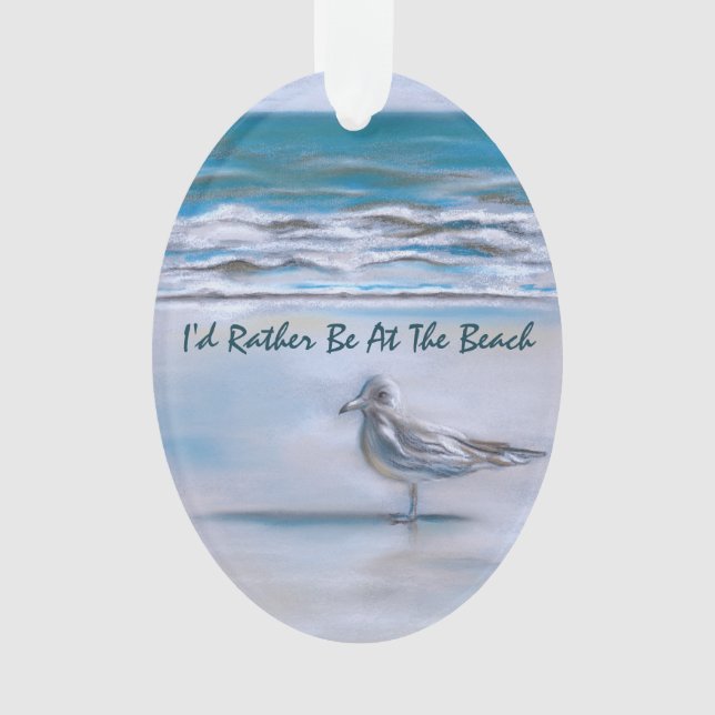 Gull on the Shore Ornament (Front)