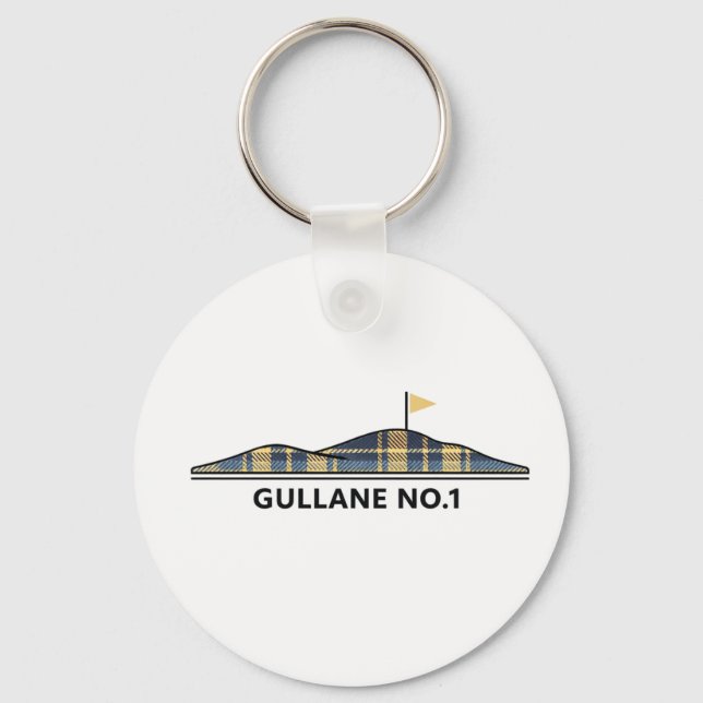 Gullane Golf Scottish Golfing Gift Tartan  Keychain (Front)