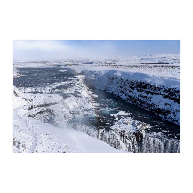 Gullfoss Falls, Iceland Acrylic Print (Front)