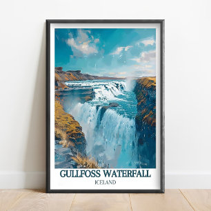 Gullfoss Waterfall Iceland Art - Gullfoss Poster -