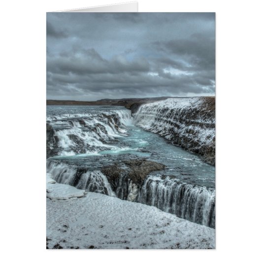 Gullfoss Waterfall, Iceland Cards (Front)