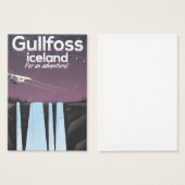 Gullfoss Waterfall Iceland travel poster (Front & Back)