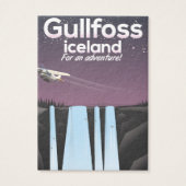 Gullfoss Waterfall Iceland travel poster (Front)