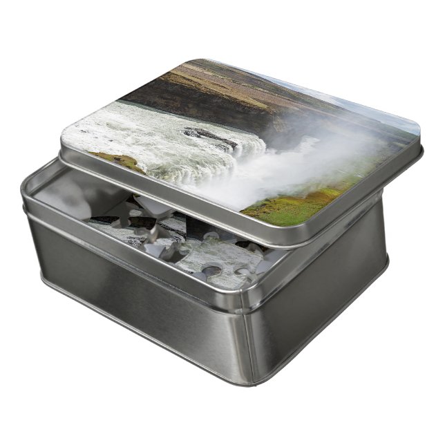 Gullfoss waterfall - Southwest Iceland Jigsaw Puzzle (Lid Open)