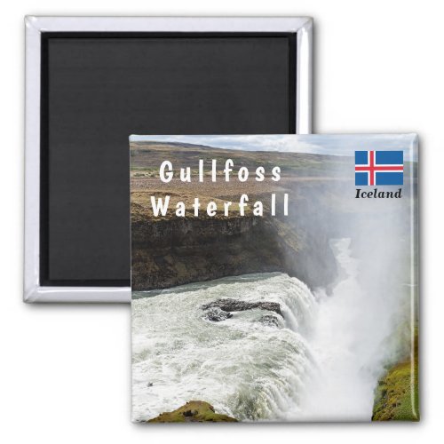 Gullfoss waterfall _ Southwest Iceland Magnet
