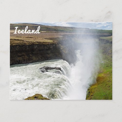 Gullfoss waterfall _ Southwest Iceland Postcard