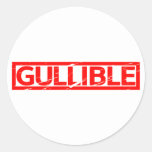 Gullible Stamp Classic Round Sticker