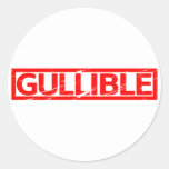 Gullible Stamp Classic Round Sticker