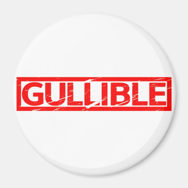 Gullible Stamp Magnet (Front)