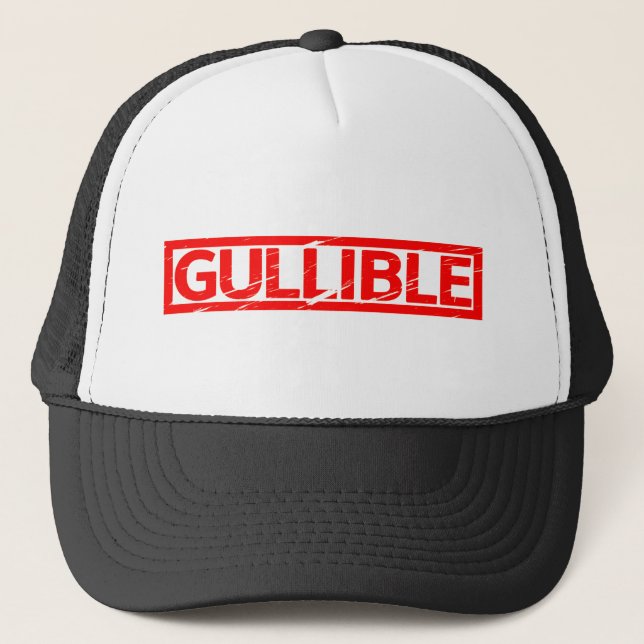Gullible Stamp Trucker Hat (Front)