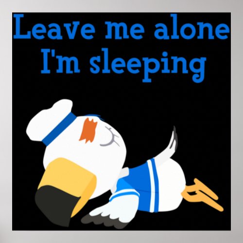 Gulliver Sleeping Leave Me Alone Animal Crossing Poster