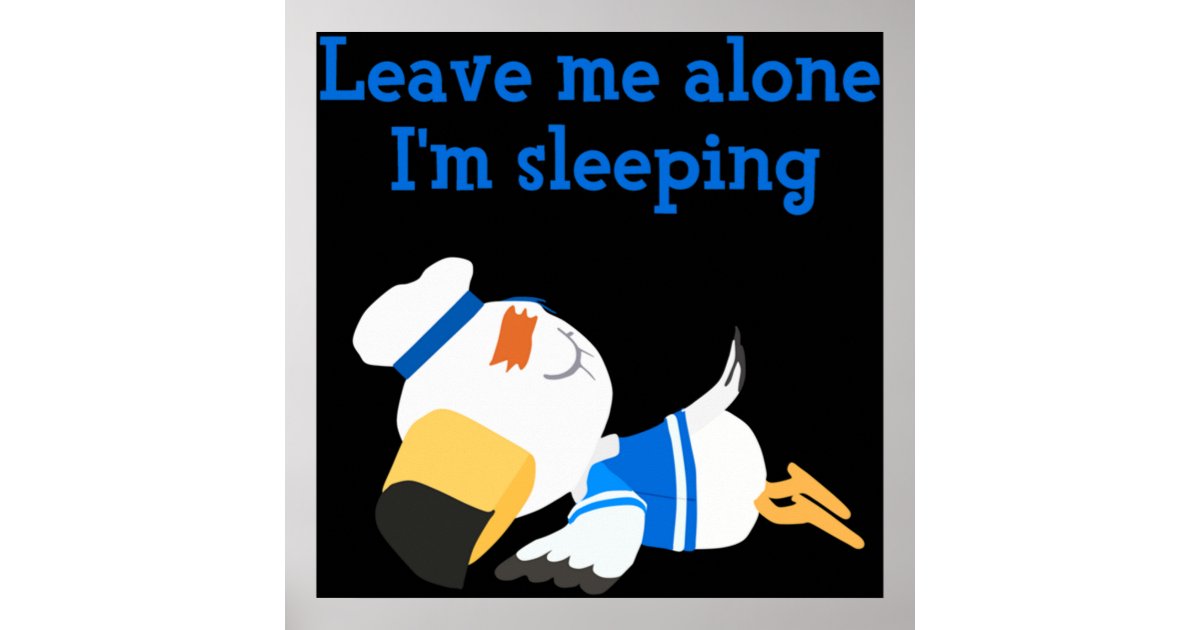 Gulliver Sleeping Leave Me Alone Animal Crossing Poster | Zazzle