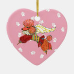 Gulliver&#39;s Angels Apricot Poodle Ceramic Heart Ceramic Ornament at Zazzle