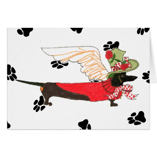 Gulliver's Angels Black Dachshund "Bone Mot" Cards (Front Horizontal)