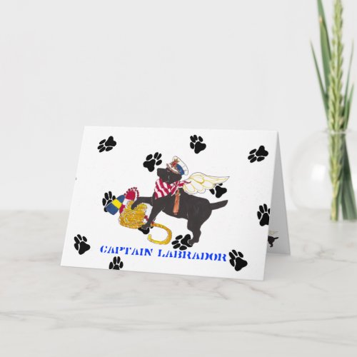 Gullivers Angels Black Labrador Bone Word Holiday Card