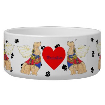 Gulliver's Angels Cocker Spaniel Dog Bowl by edentities at Zazzle