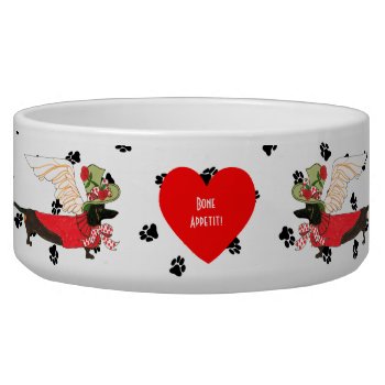 Gulliver's Angels Dachshund Dog Bowl by edentities at Zazzle