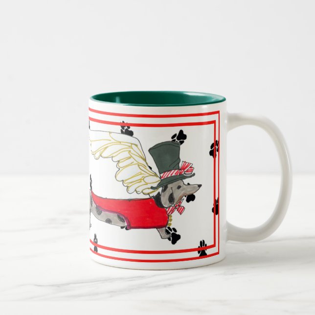 Gulliver's Angels Dapple Dachshund Pawprint Mug (Right)