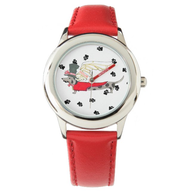 Gulliver's Angels Dapple Dachshund Wrist Watch (Front)