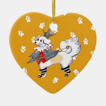 Gulliver's Angels Gia The Mouse Queen Heart Ceramic Ornament by edentities at Zazzle