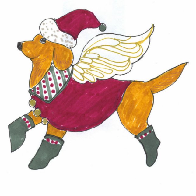 Gulliver's Angels Labrador Christmas Ornament (Front)