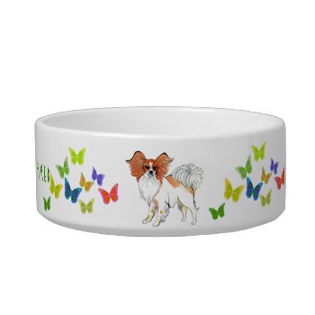 Gulliver's Angels Papillon Dog Bowl by edentities at Zazzle