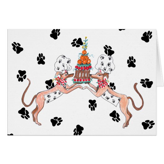 Gulliver's Angels Whippet Chefs "Bone Mot" Cards (Front Horizontal)
