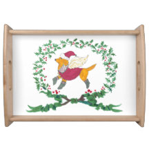 Gulliver's Angels Yellow Lab Holiday Serving Tray