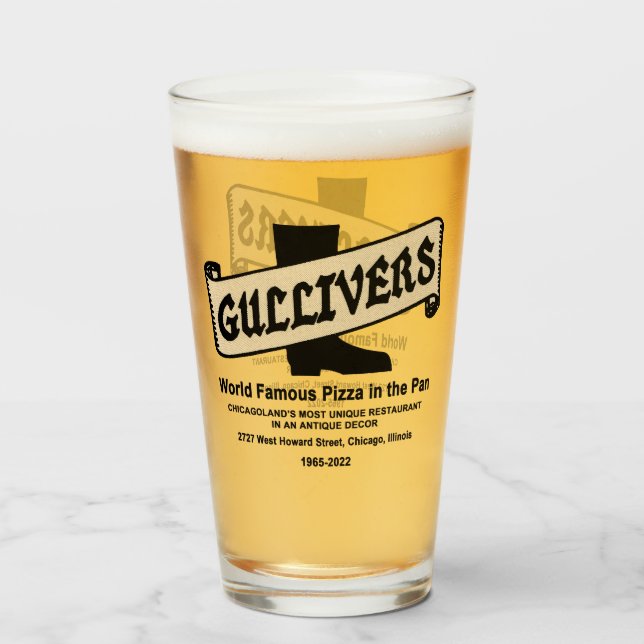 Gullivers Pizza & Restaurant, Chicago Glass (Front Filled)