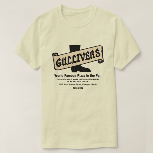 Gullivers Pizza  Restaurant Chicago T_Shirt