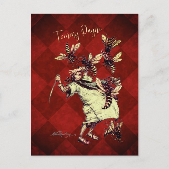 Gulliver's Travels Arthur Rackham Bees Postcard (Front)