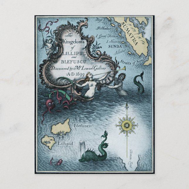 Gulliver's Travels by Jonathan Swift Postcard (Front)