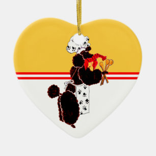 Gullliver's Bone Appetit Ceramic Heart Ceramic Ornament