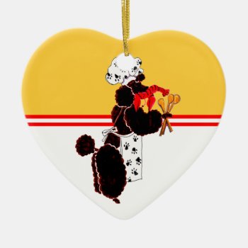 Gullliver's Bone Appetit Ceramic Heart Ceramic Ornament by edentities at Zazzle