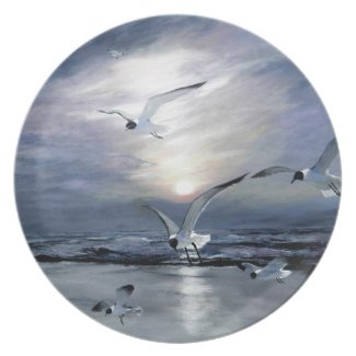 Gulls landing plate
