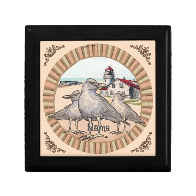 Gulls Lighthouse  Gift Box (Front)