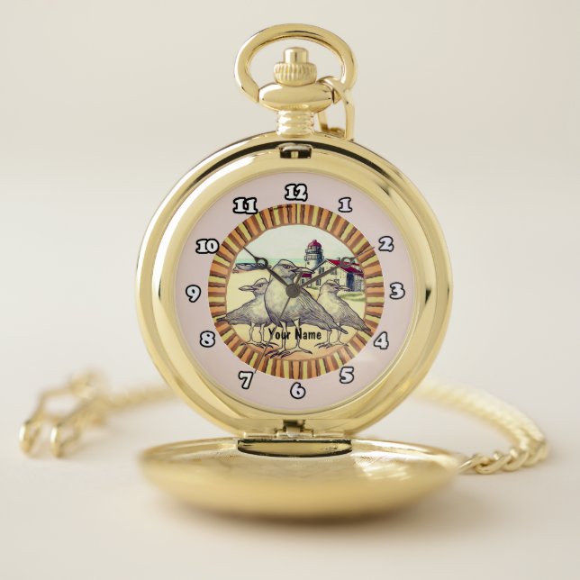 Gulls Lighthouse  Pocket Watch (Inside)