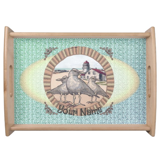 Gulls Lighthouse  Serving Tray (Front)