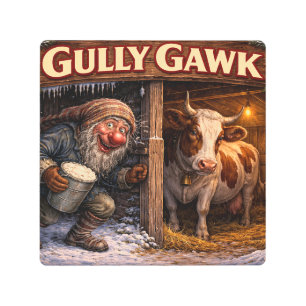 Gully Gawk Icelandic Yule Lad postcard Metal Print