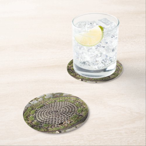 Gully with Moss Round Paper Coaster