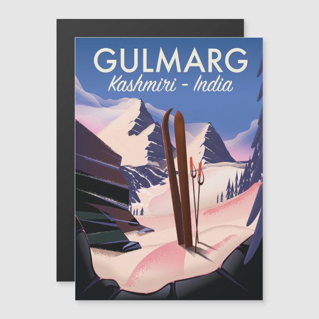 Gulmarg Kashmiri India Ski poster (Front/Back)