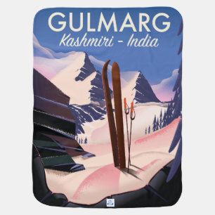 Gulmarg Kashmiri India Ski poster Baby Blanket