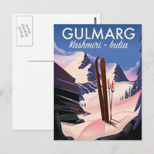 Gulmarg Kashmiri India Ski poster Postcard